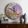 DIY Round Metal Tin Owl Diamond Painting Special Shaped  Clock Kit