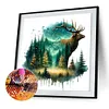 Forest Deer-Full Round Diamond Painting