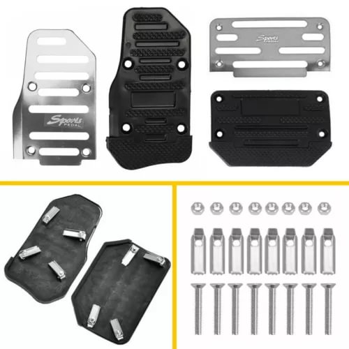 Dronehint 2 Non-Slip PC Automatic Silver Brake Gas Pedal Foot Pad Cover for Auto Car Parts (For: Acura) Parts