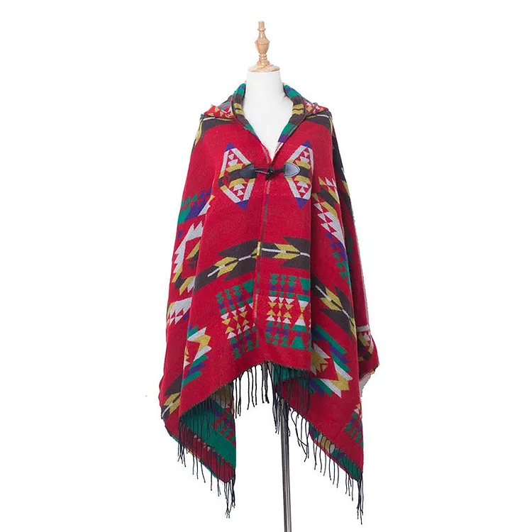 Bohemian National Style Poncho For Women