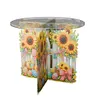 (US Local)Acrylic Sunflower Diamond Painting Plant Stand Potted Plant Holder Rack Kit