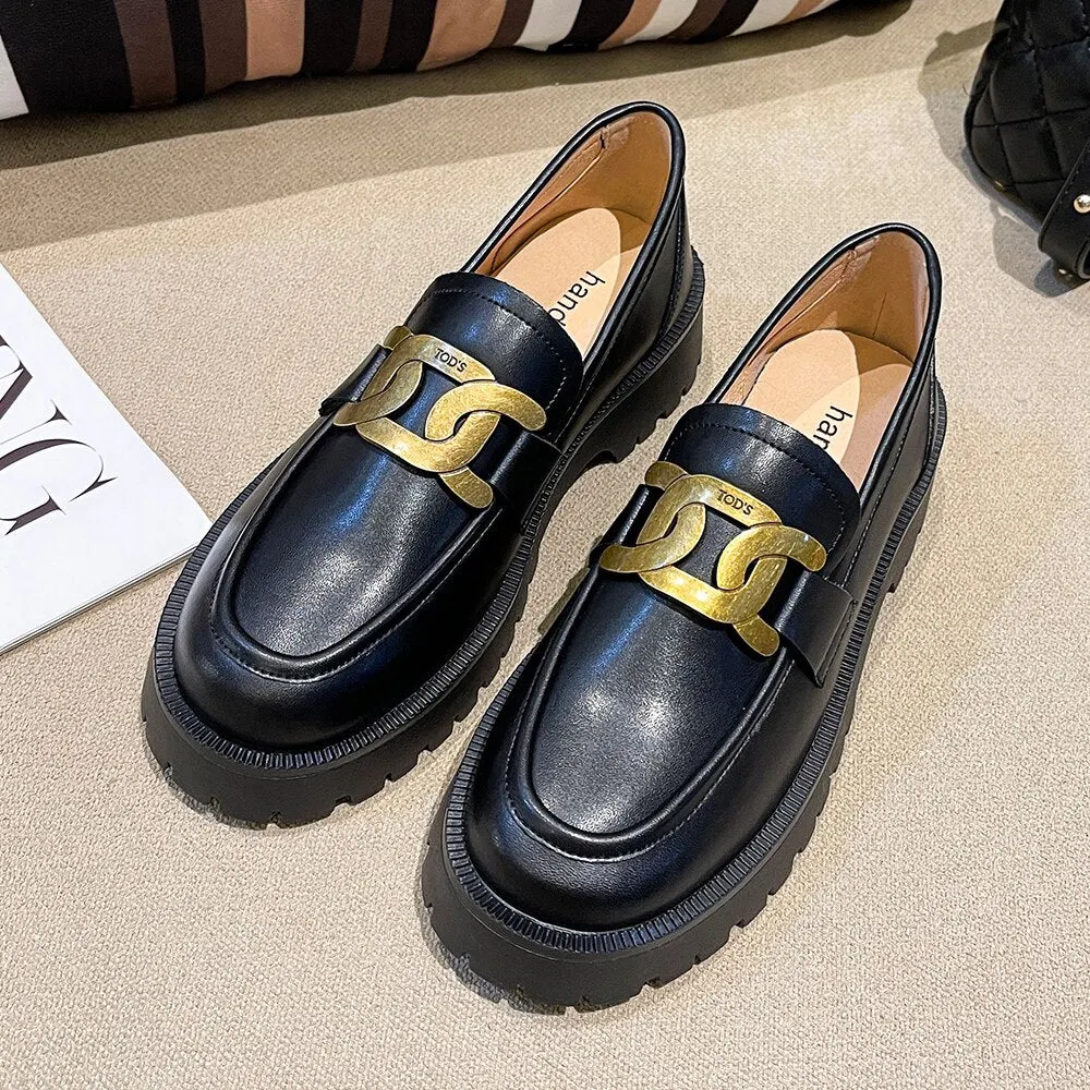 U-DOUBLE Brand Women Shoes Spring 2021 New White Thick-soled Ladies Sneakers Genuine Leather Casual Trend Girl Shoes Students