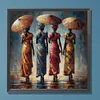 (US Local)Paint By Numbers Kit On Canvas DIY Oil Art Girl Picture Home Wall Decor40x40cm