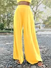 Casual Simple Long Sleeves+Wide Leg Suits