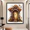 >SALE<Full Embroidery Cotton Thread 11CT Print Floral Mushroom Hut Cross Stitch50x60cm