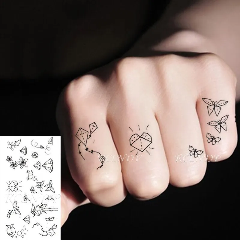 Waterproof Temporary Tattoo Sticker crown cross letter black tatto flash tatoo fake tattoos for men women