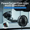 Suction Cup USB Car Fan 3 Speeds 360 Degree Rotatable Windshield Electric Fan