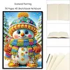 (US Local)50-Page A5 Snowman Diamond Painting Notebook for Adult Holiday Birthday Gift