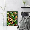 Green Girl Painting-11CT Stamped/Counted Cross Stitch 40*55cm/15.75*21.65in