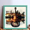 (Stamped/Counted) Guitar Landscape Silhouette-11CT/14CT Cross Stitch 40*40cm