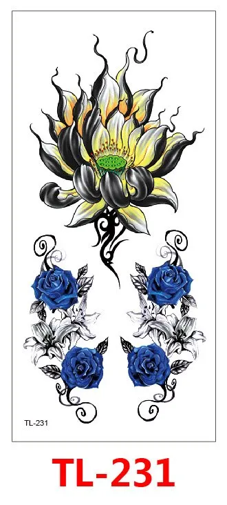 Waterproof Temporary Tattoo Sticker Mermaids Animals Flowers Designs Tattoos Body Art Arm Fake Tatoo Women Men