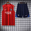 2025/2026 Psg Paris Pre-Match Training Red Vest+Shorts Football1:1 Thai Quality