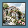 A Cottage Full Of Flowers-Full Round Diamond Painting 40*40CM