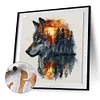 (US Local)Paint By Numbers Kit On Canvas DIY Oil Art Wolf Picture Home Decor40x40cm