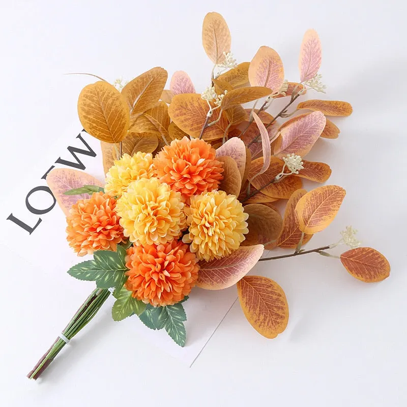 Nordic Artificial Silk Flowers Bridal Shower Wedding Anemone Bouquet Home Party Table Decoration Fake Flower Plant DIY Srapbook