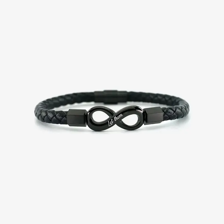 Let Them Ceramic Infinity Braided Bracelet