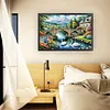 (US Local)Swan Hut-11CT Stamped Cross Stitch Kit(60x40cm)