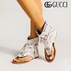 【Sprzedaż osiągnęła ponad 17 000】 Nowe i wygodne sk&oacute;rzane sandały Gucci na lato