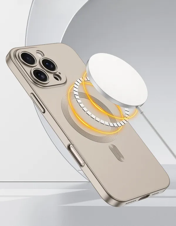 Suitable For Apple 16promax Mobile Phone Case Frosted Magnetic Suction Protective Cover Two In One