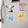 12PCS DIY Diamond Art Refrigerator Sticker Kits for Home Decor (Bow Tie)