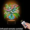 Acrylic Double Sided Butterfly Vase Diamond Painting LED Night Light Kit