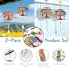 2pcs DIY Diamond Painting Life Tree Wind Chimes Crystal Window Suncatcher Craft Set Birthday Gifts Home Garden Decor