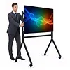 [US Local Warehouse] Universal Rolling Tv Stand for 86-110 Inch Screens Heavy Duty Whiteboard Stands Max Load 485LBS/220kg Smart Board Stand with Lockable Wheels
