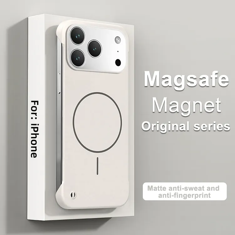 Frameless Solid Color Magnetic Case For iPhone