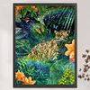 >SALE<Full Embroidery Cotton Thread 11CT Printed Leopard Cross Stitch Artwork 50x65cm