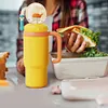 Stainless Steel Whale Fountain Tumbler with Handle Drinking Cup Creative Gift