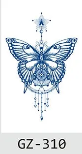 Temporary Waterproof Tattoo Stickers Butterfly Deer Rabbit Flower Juice Ink Lasting Boy Girl Chest Neck Hand Fake Bracelet Tatoo