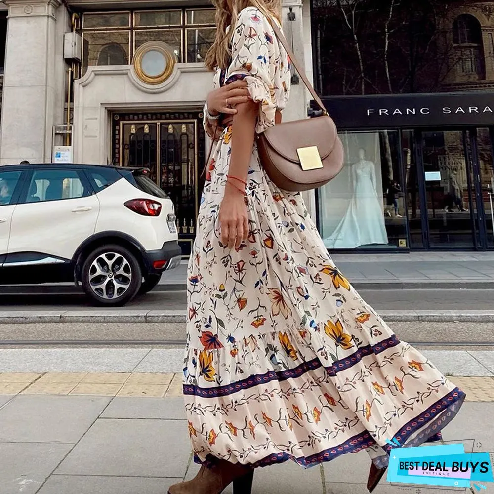 Fashion Printed Bohemian Long Dress