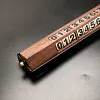 Black walnut solid wood rotating hidden double number car moving number plate