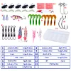 45pcs Fishing Lures Kit Soft and Hard Bait Hooks Swivels for Bass Pike Crank