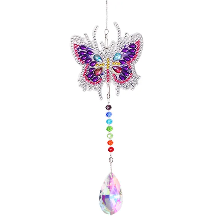【Pendant】Crystal Diamond Angel Tears Catching Light Hanging Wind Chimes Decor (A) gbfke