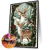 Diamond Painting-DIY Full Round Drill Elk in the Snow(70*50 CM)