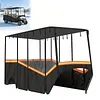 [US Local Warehouse] Fits 6-Person Golf Cart Rain Cover with Transparent Windshield & Reflective Strips 600D Waterproof Oxford Fabric Outdoor Golf Cart Protector Compatible with Club Car & for EZGO