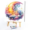 Stars Moon -Paint by Numbers Acrylic Painting 40x40cm