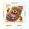Diamond Painting-DIY Crystal Rhinestone Photographing Lion