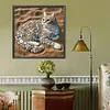 Diamond Painting -DIY Round Drill Stone Art Lying Cat(40x40cm)