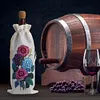 DIY Diamond Painting Wine Bags Diamond Art Liquor Bottle Covers Kit(Flowers)