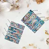 (US Local)8Pcs DIY Owl Diamond Painting Art Bookmarks with Crystal Pendants for Reading