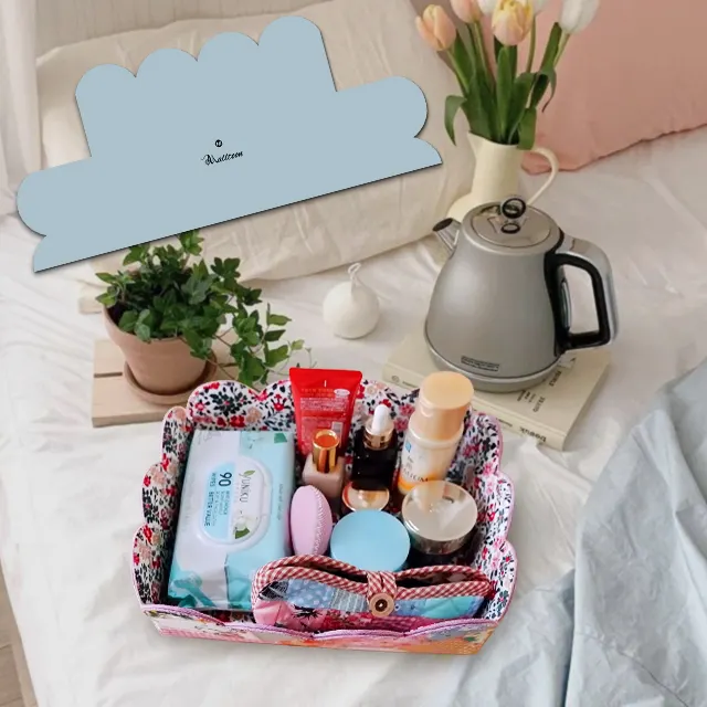 Scalloped Fabric Baskets - Template + Making Instructions