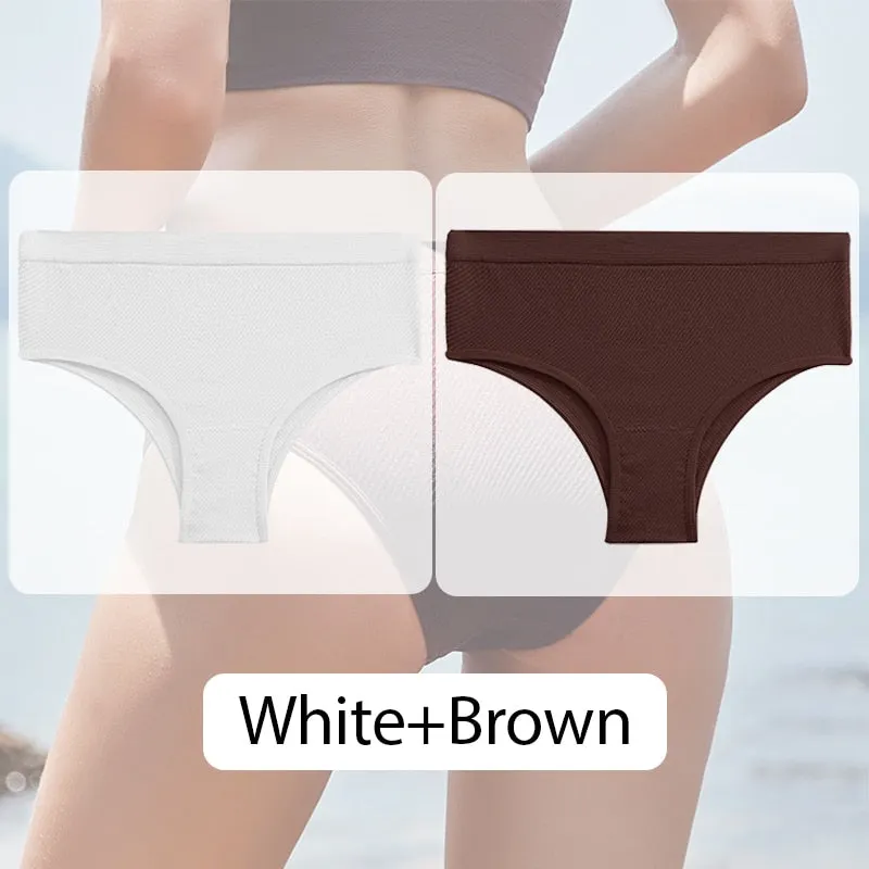 FINETOO Women Seamless Panties M-XL Low Waist Briefs Ladies Comfortable Underpants Sexy Girls Underwear Female Lingerie 6 Colors