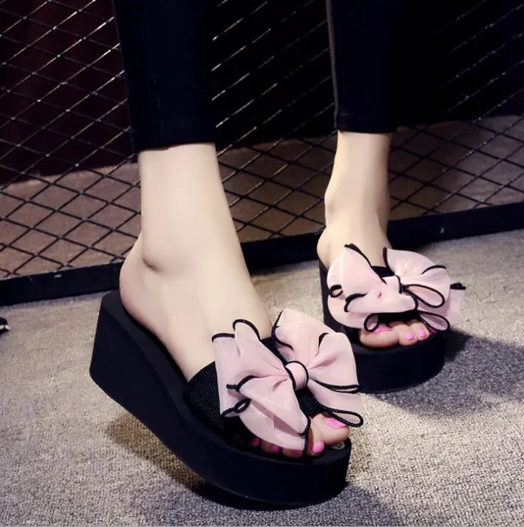 Comemore Women Wedge Sandals Fashion Slippers Comfortable Shoes Slides Women's High Heels Flip Flops Platform Summer 2022 Trends