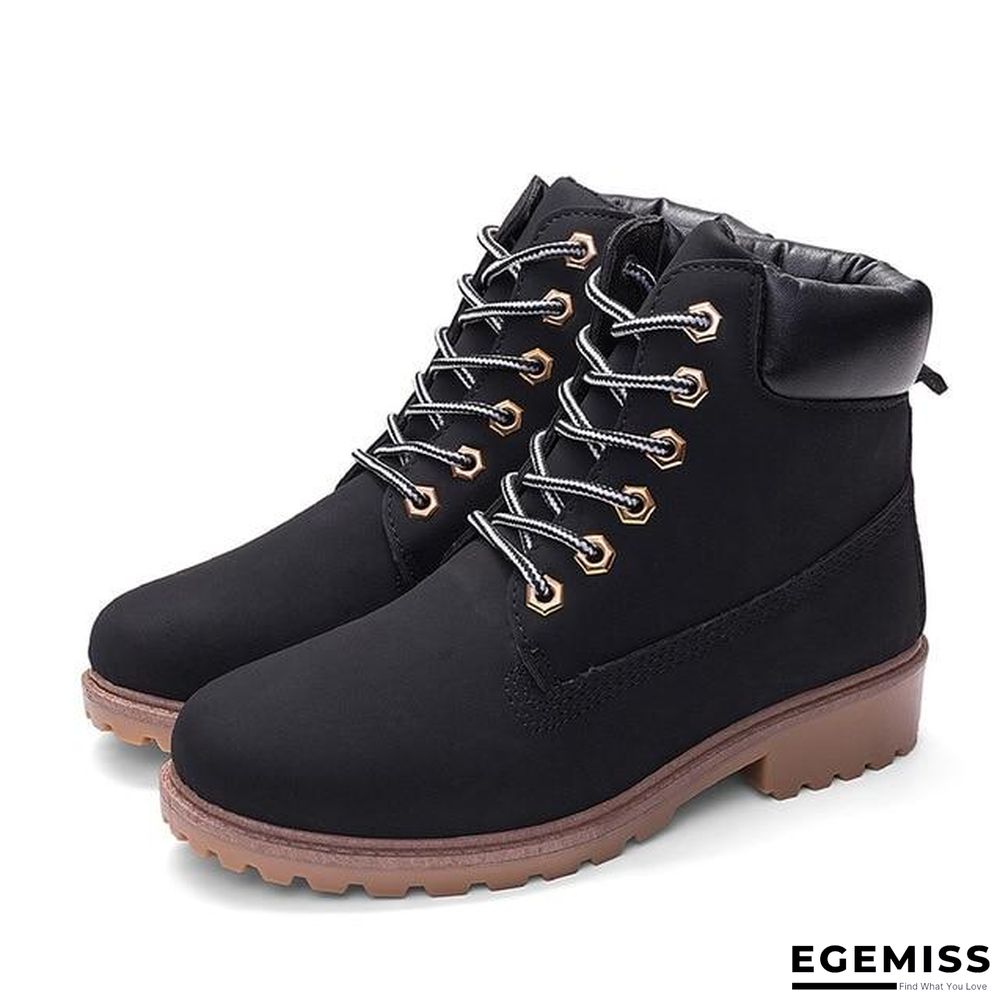 Autumn Early Winter Shoes Women Flat Heel Boots Fashion Keep warm Women's Boots Brand Woman Ankle Botas | EGEMISS