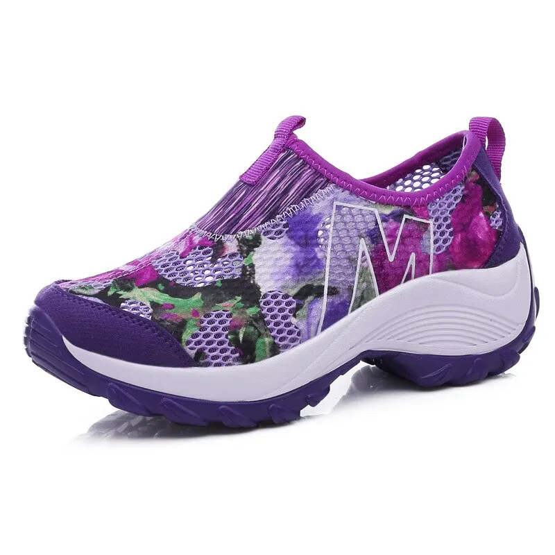 Qengg Summer Women's Outdoor Casual Shoes Cloth Breathable Shoes Sports Casual Shoes Female Fashion Sneakers Women CYL