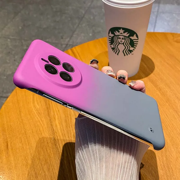 Gradient Borderless Hard PC Phone Case For Huawei P60 Art Mate 60 Pro Nova 11 P50 P40 P30 Mate 50 40 30 Camera Protection Cover