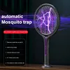 Rotating Head Bug Zapper Racket 2 in 1 Electric Fly Swatter for Indoor Outdoor