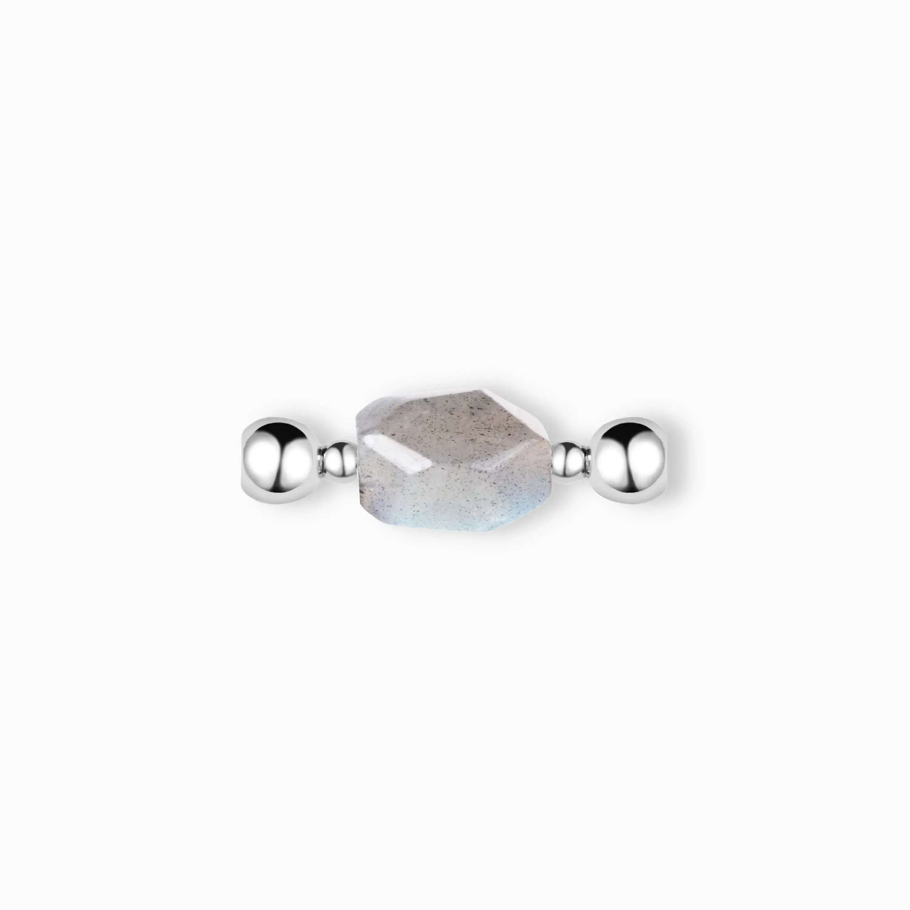 Random-Cut Gray Moonstone Magnetic Pendant for modular magnetic crystal jewelry, product view